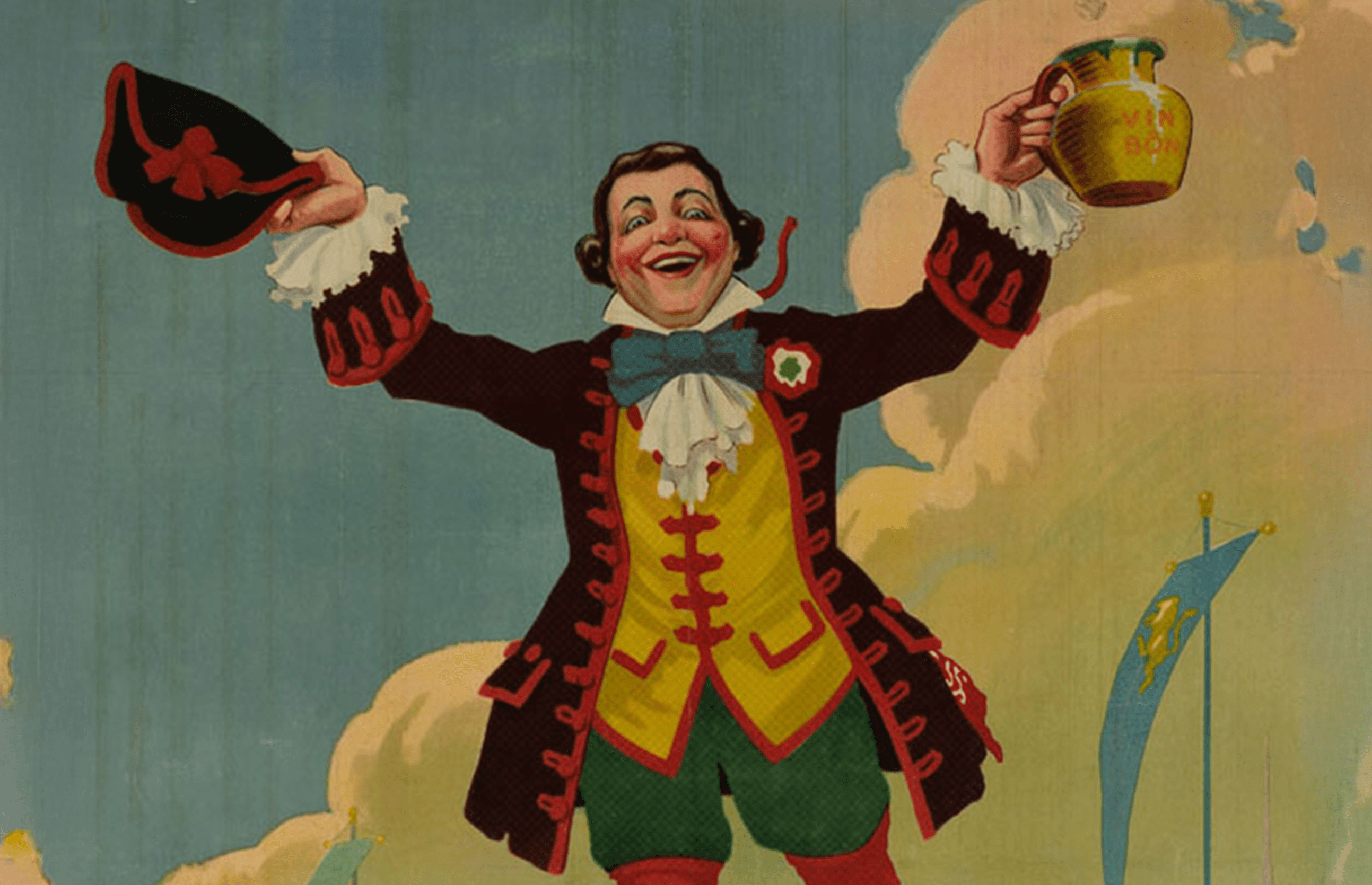 Historical poster from Turin Carnival 1865